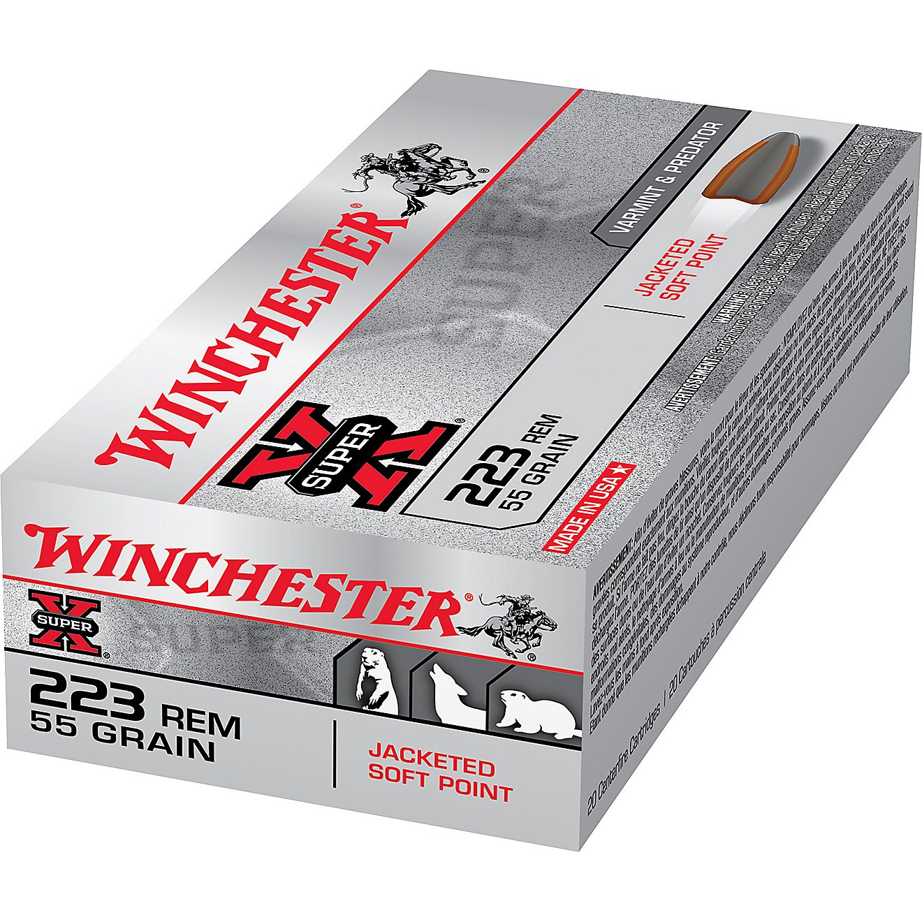 Winchester Super-X .223 Remington 55-Grain Centerfire Rifle Ammunition - 20 Rounds                                               - view number 2