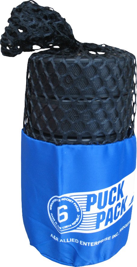 6-Pack A&R Ice Hockey Vulcanized Lightweight Black Rubber Hockey Puck Practice