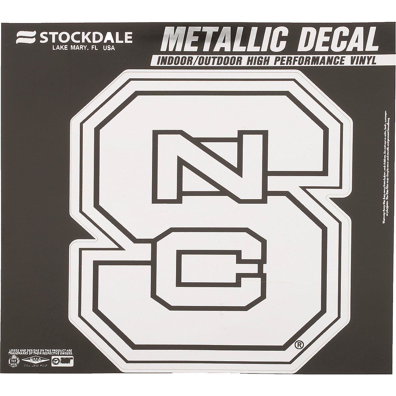 Stockdale North Carolina State University 6" x 6" Metallic Vinyl Die-Cut Decal                                                   - view number 1