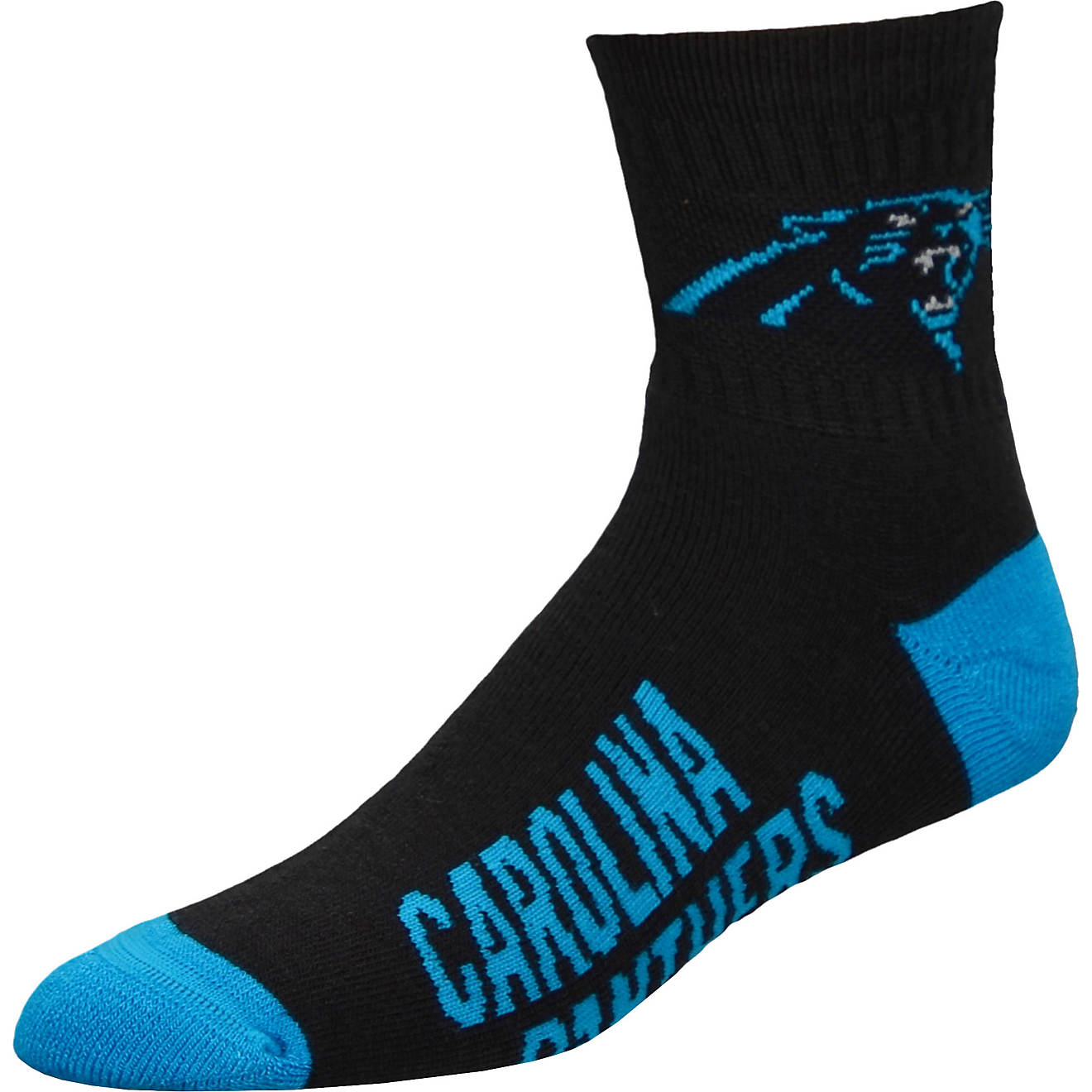For Bare Feet Men's Carolina Panthers Team Color Quarter Socks                                                                   - view number 1