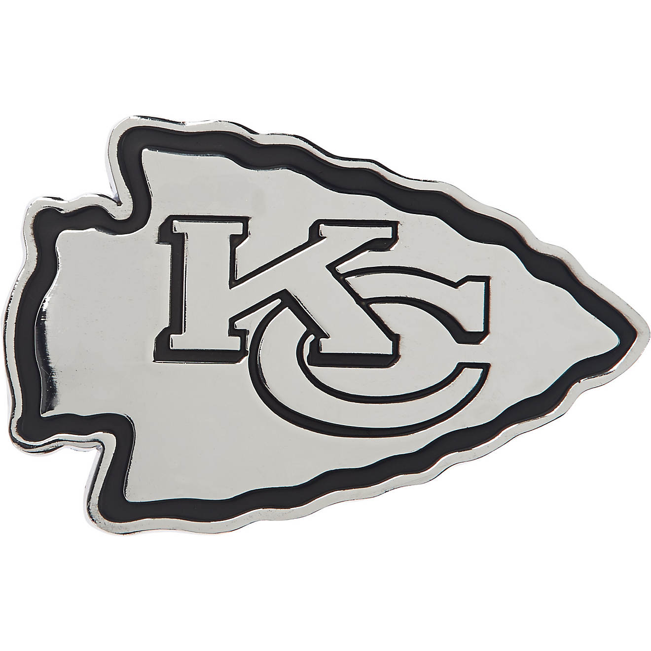 Stockdale Kansas City Chiefs Chrome Metal Freeform Auto Emblem                                                                   - view number 1