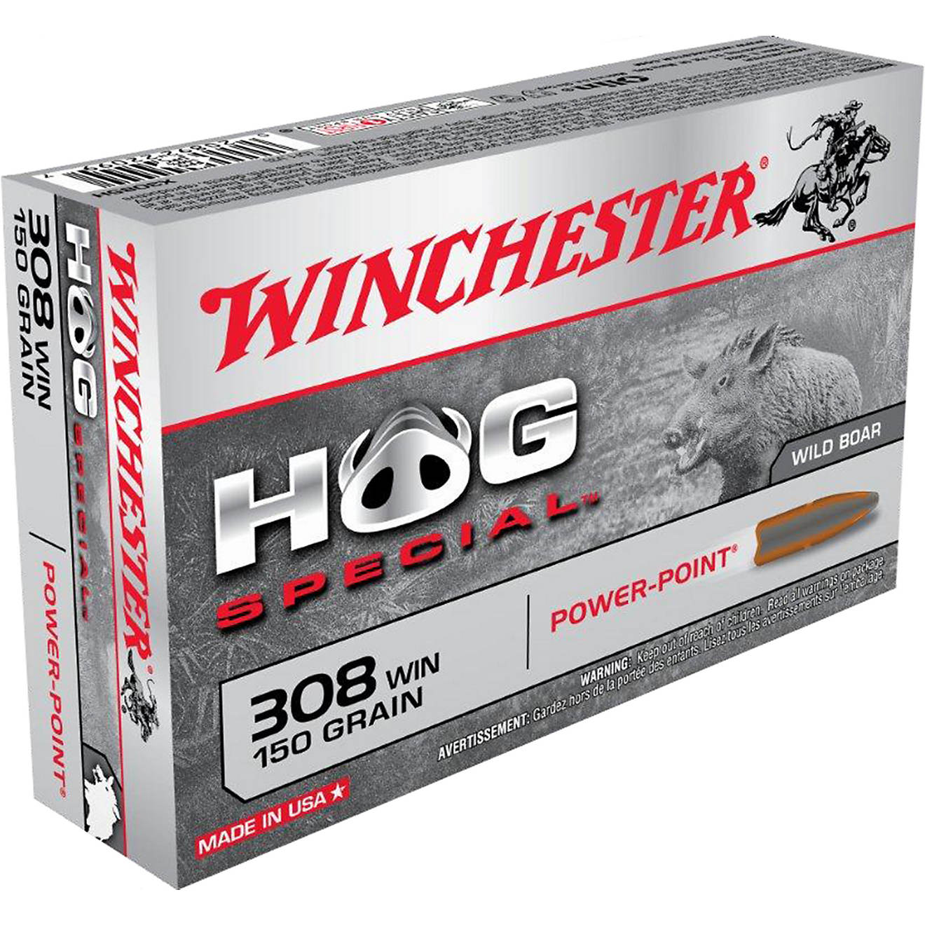 Winchester Power-Point Hog Special .308 Winchester 150-Grain Centerfire Rifle Ammunition - 20 Rounds                             - view number 1