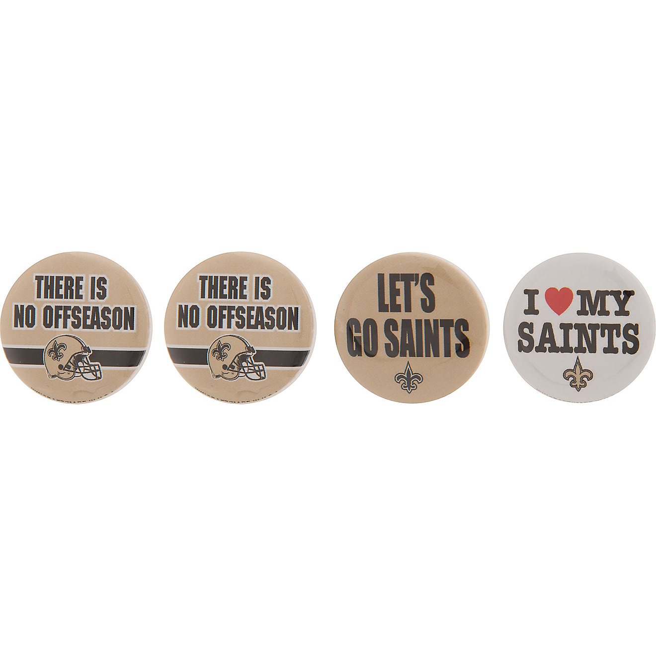 WinCraft New Orleans Saints Buttons 4-Pack                                                                                       - view number 1