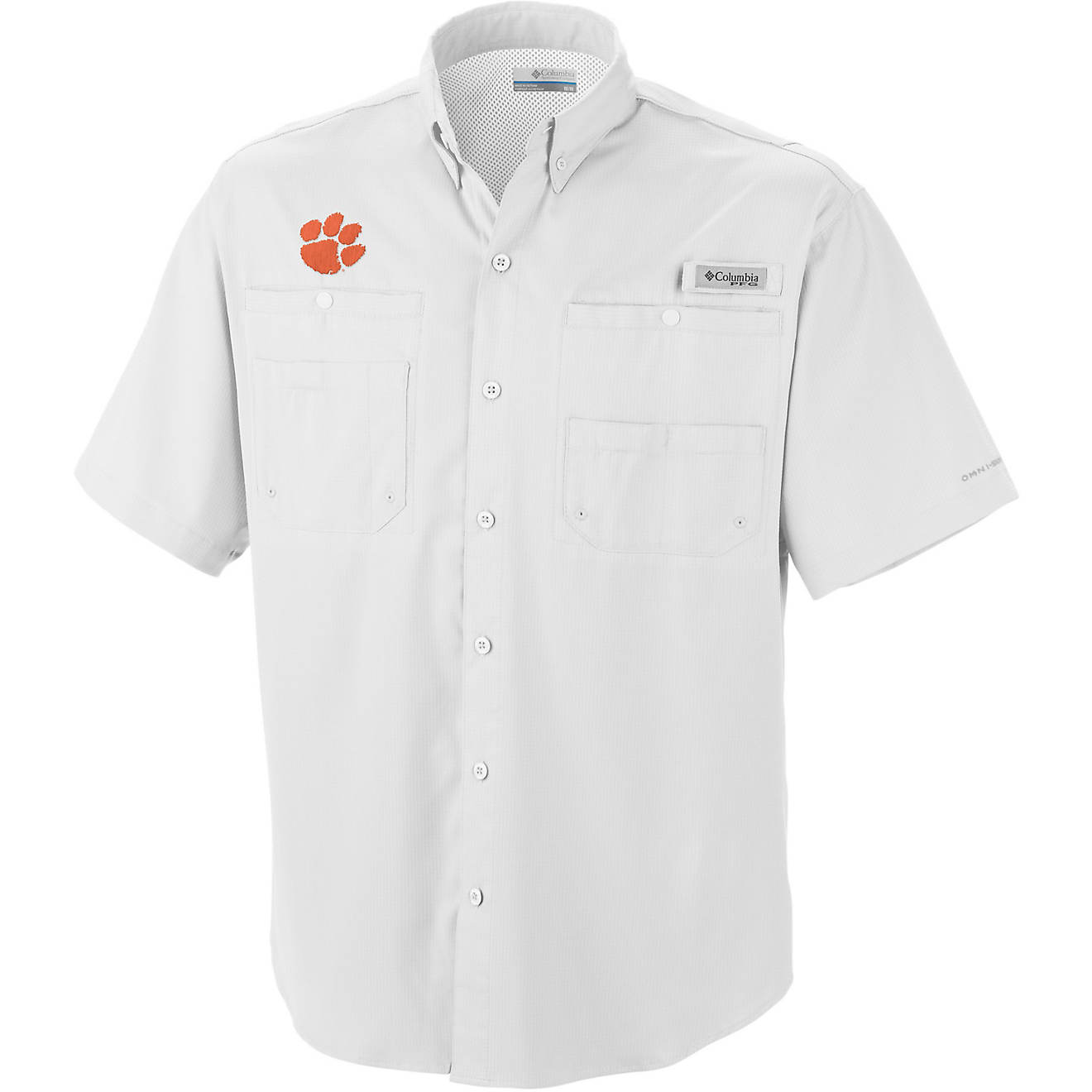 Columbia Sportswear Men's Clemson University Tamiami Short Sleeve Fishing Shirt                                                  - view number 1