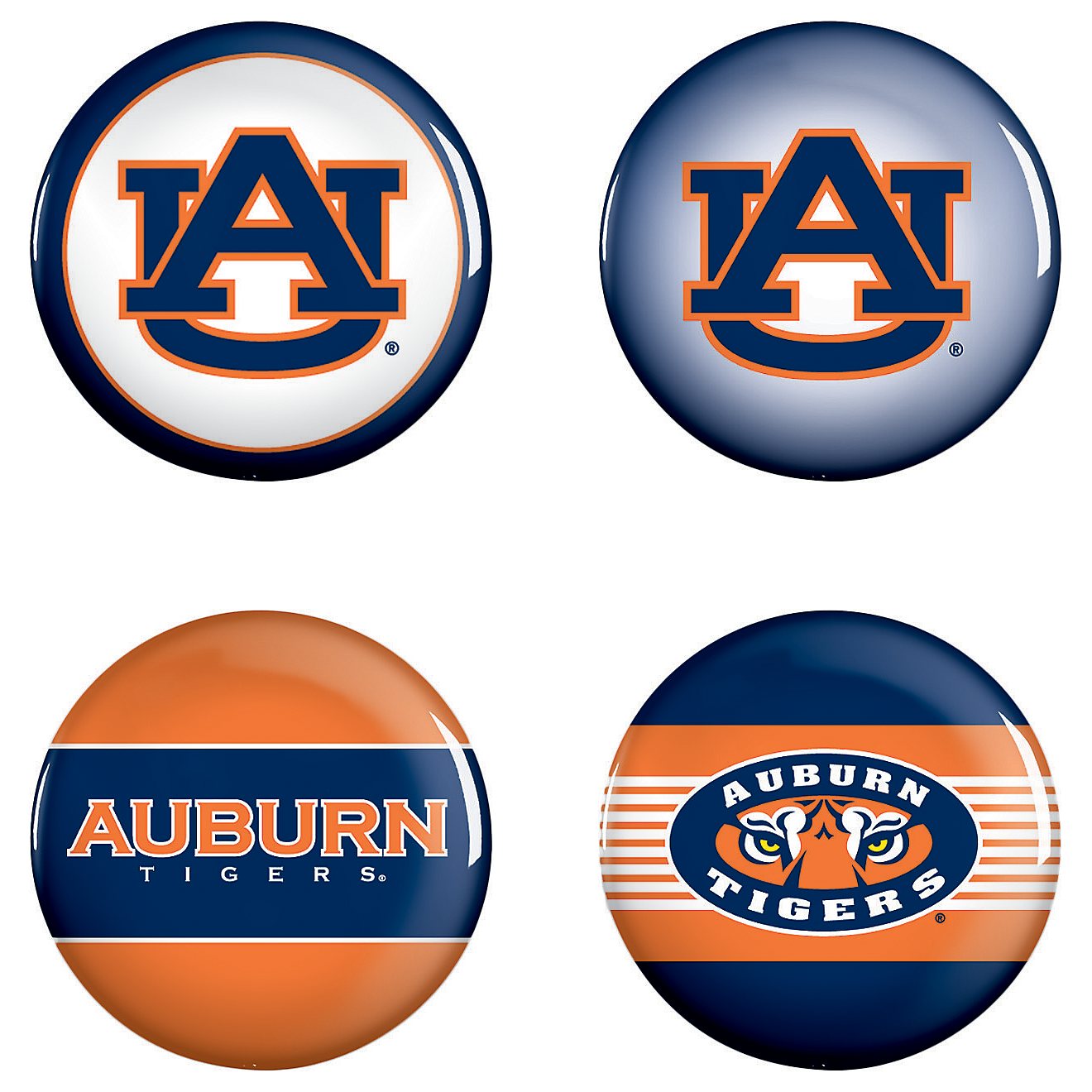 WinCraft Auburn University Buttons 4-Pack                                                                                        - view number 1