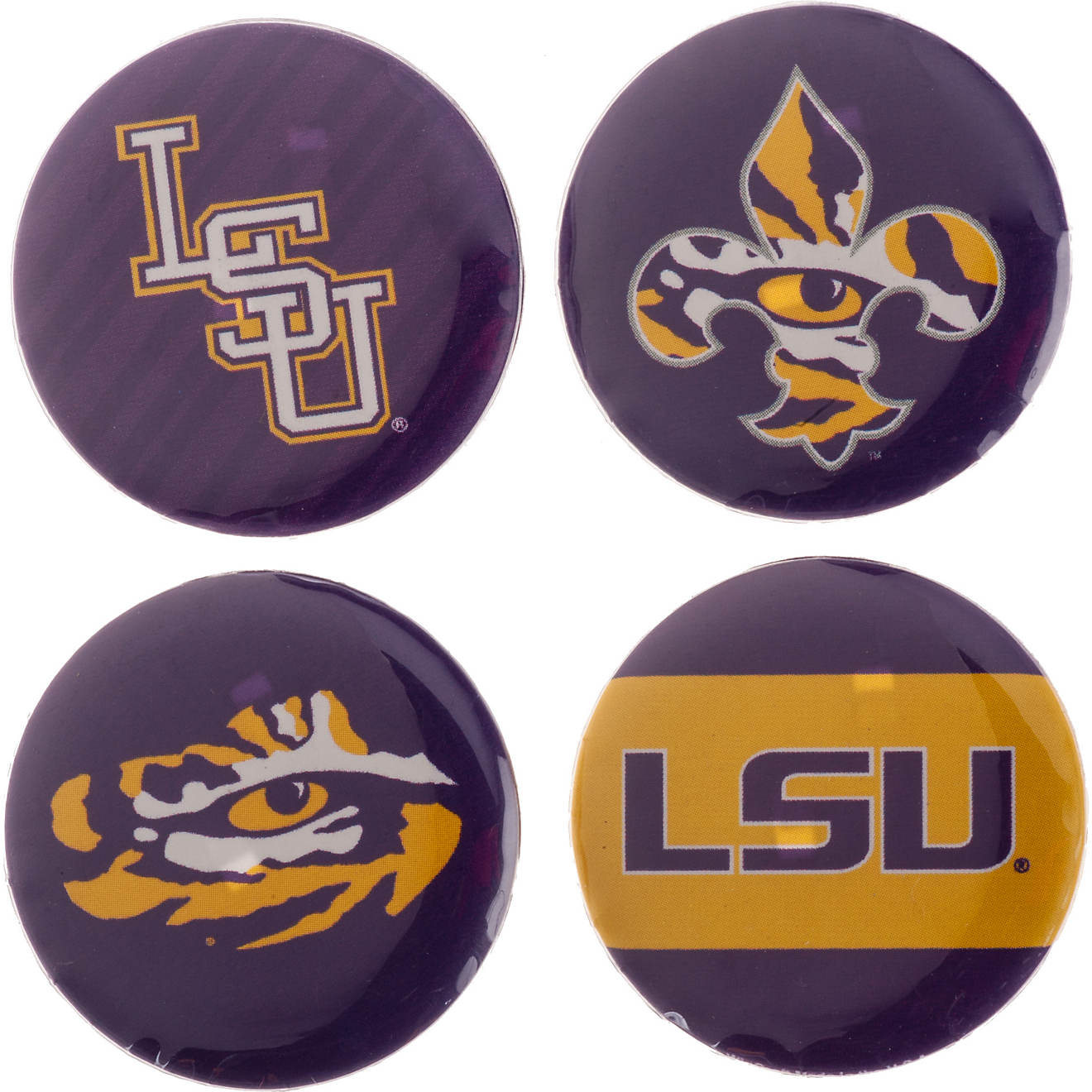 WinCraft Louisiana State University Buttons 4-Pack                                                                               - view number 1