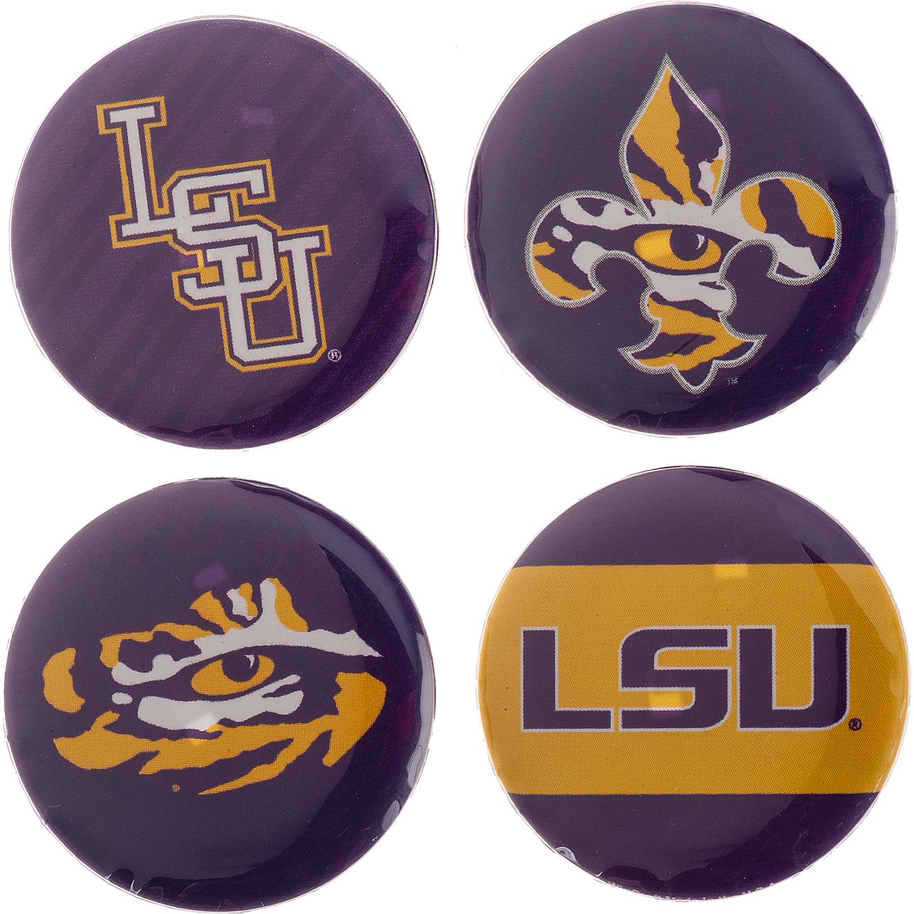 WinCraft Louisiana State University Buttons 4-Pack                                                                               - view number 1