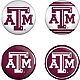 WinCraft Texas A&M University Buttons 4-Pack                                                                                     - view number 1 image