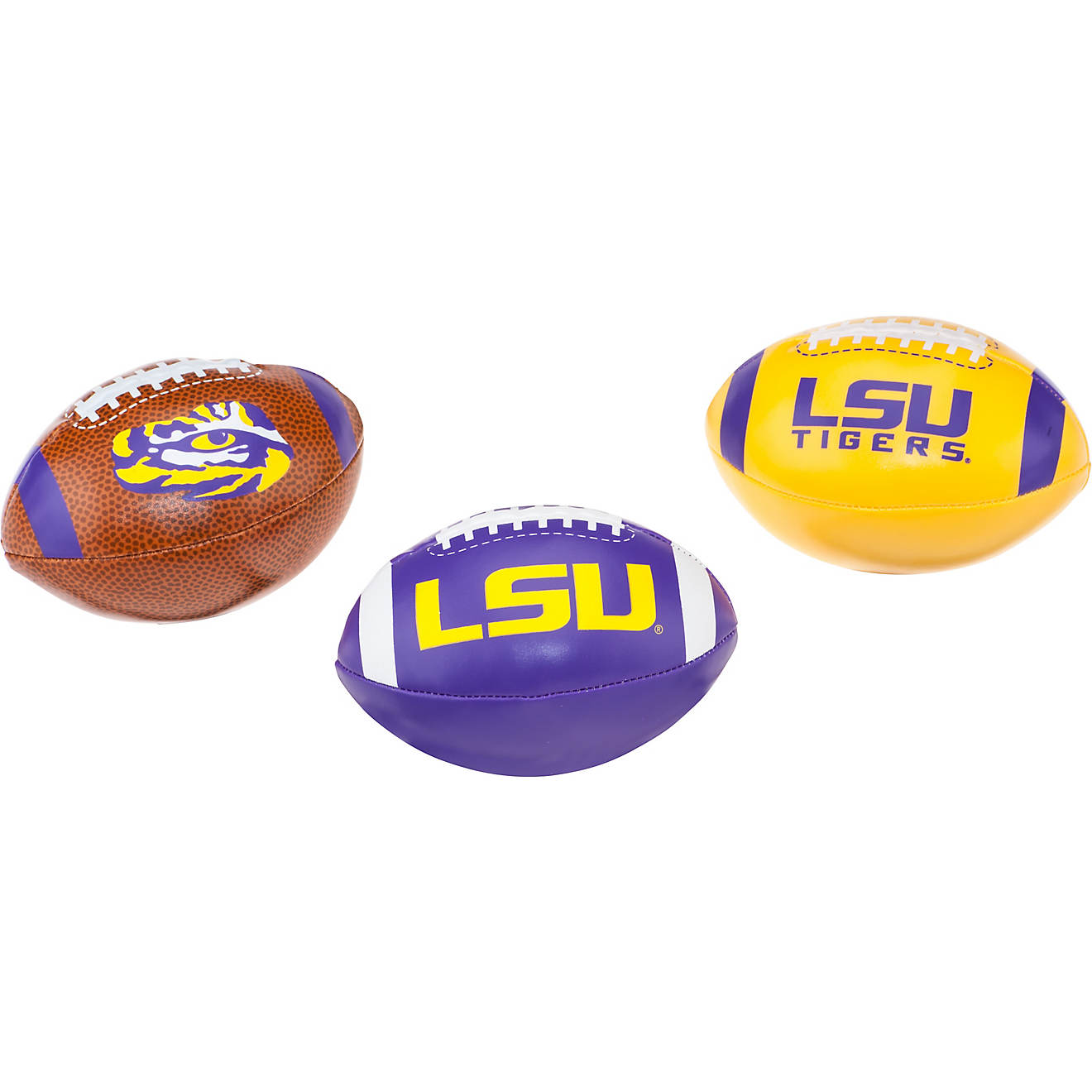 Rawlings Louisiana State University 3rd Down Softee Footballs 3-Pack                                                             - view number 1