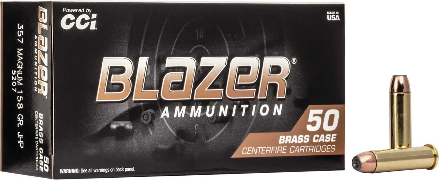 Blazer Brass Target Load .357 Magnum 158-Grain JHP Centerfire Handgun Ammunition                                                 - view number 1