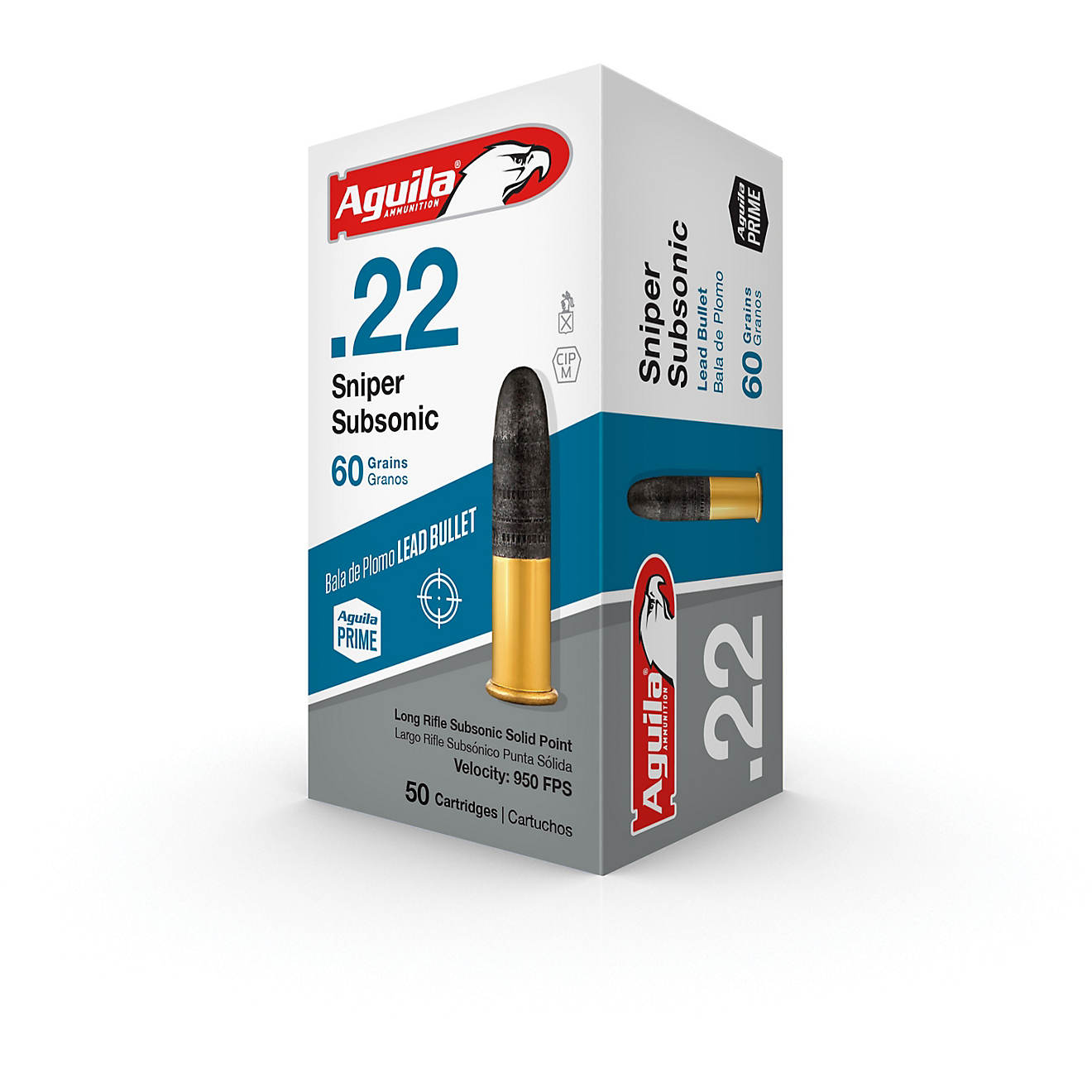 Aguila Ammunition SSS Sniper Subsonic .22 60-Grain Rimfire Ammunition - 50 Rounds                                                - view number 1