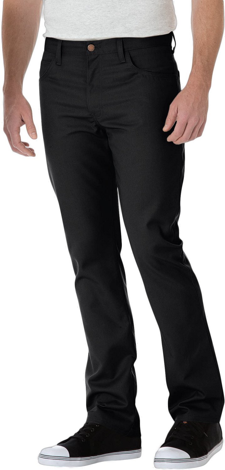 slim fit straight leg work pants