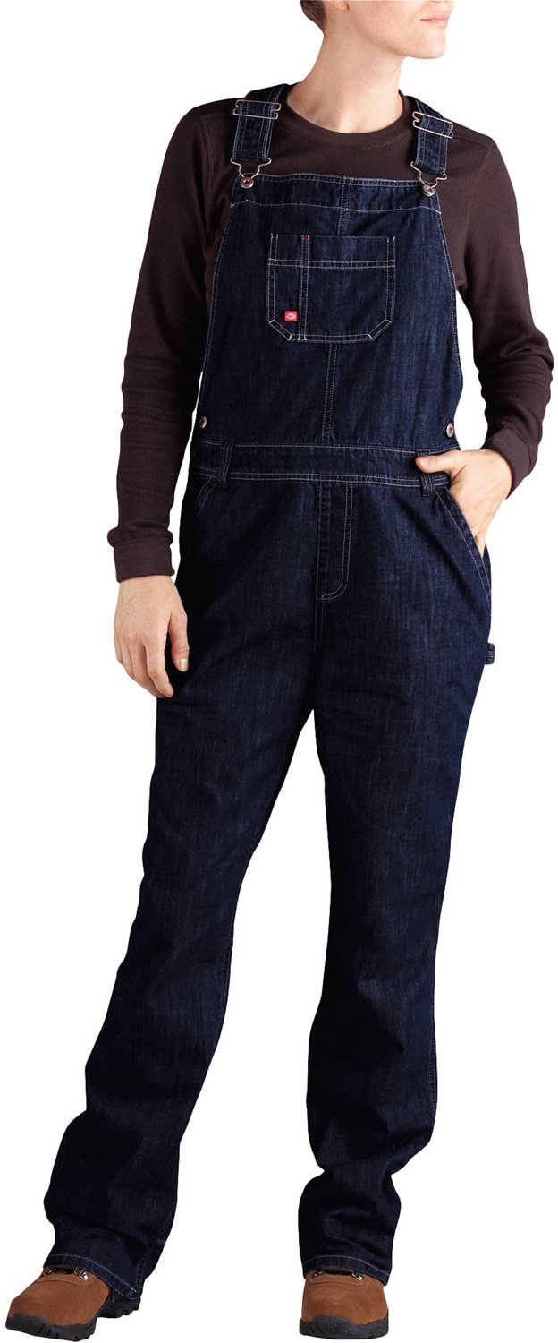 Dickies Women's Relaxed Fit Straight Leg Bib Overalls Academy