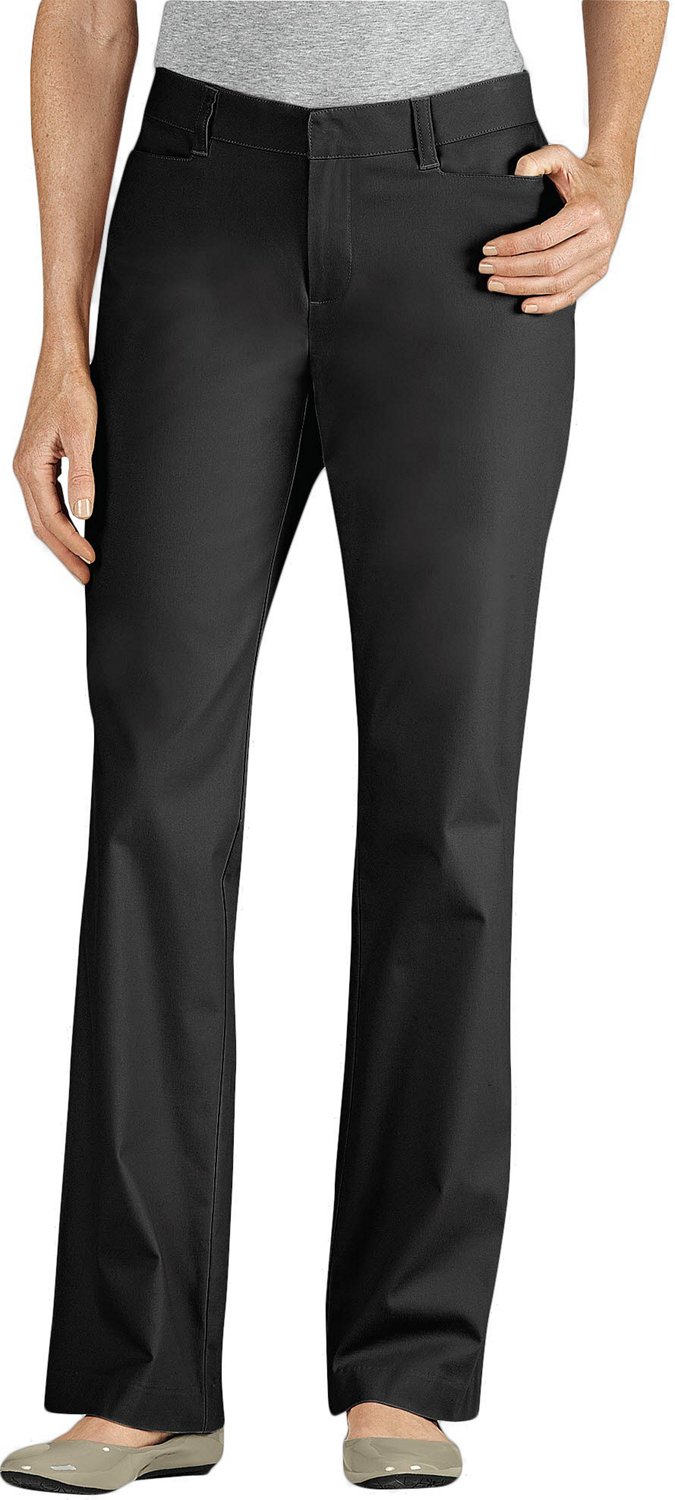 Dickies Women's Curvy Fit Straight Leg Stretch Twill Pant Academy