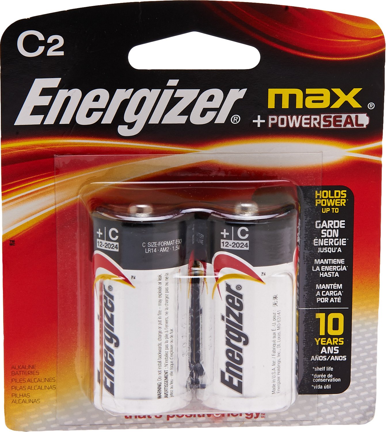 Energizer® MAX® C Batteries 2-Pack | Academy