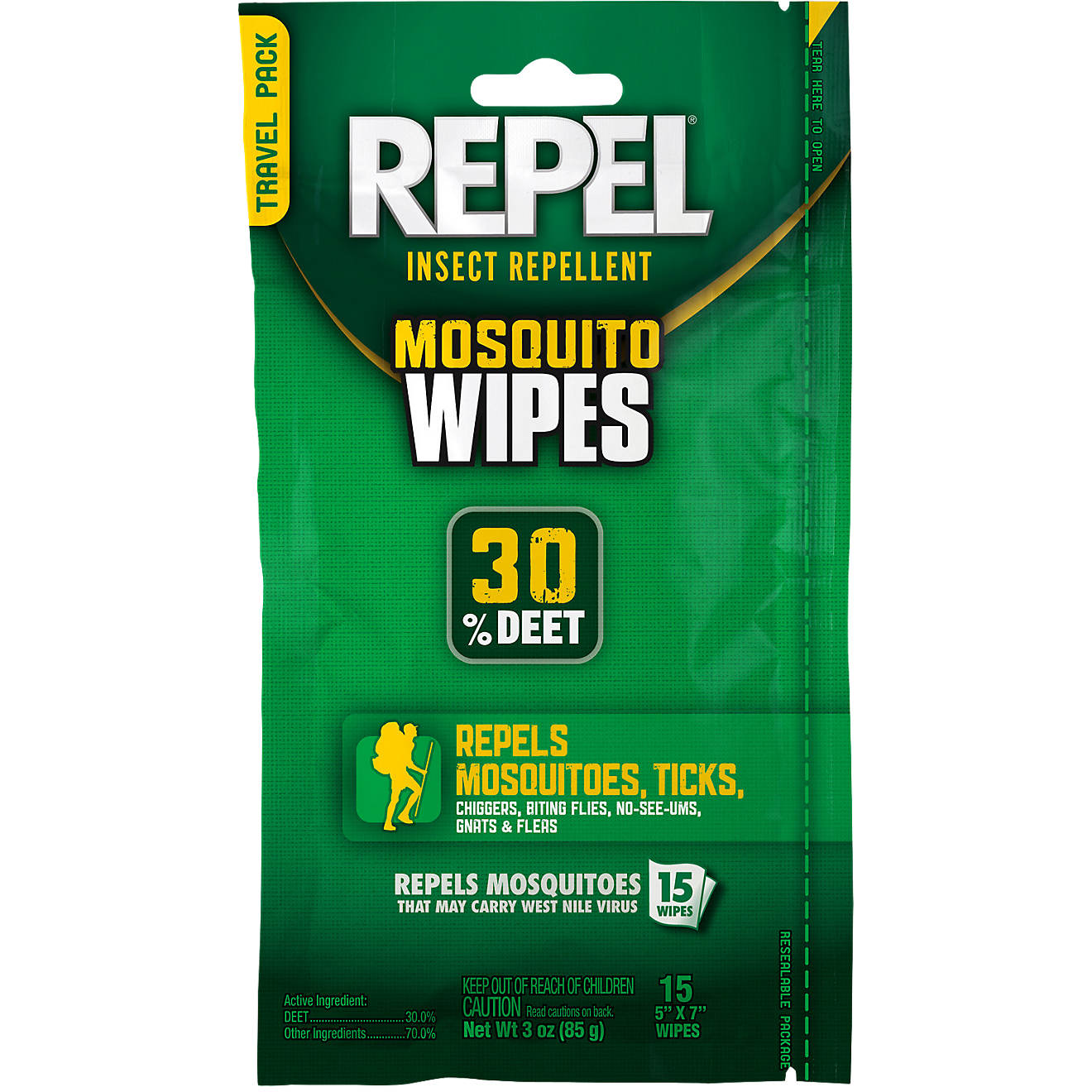 Repel Sportsman Formula Insect Repellent Wipes 15-Pack                                                                           - view number 1