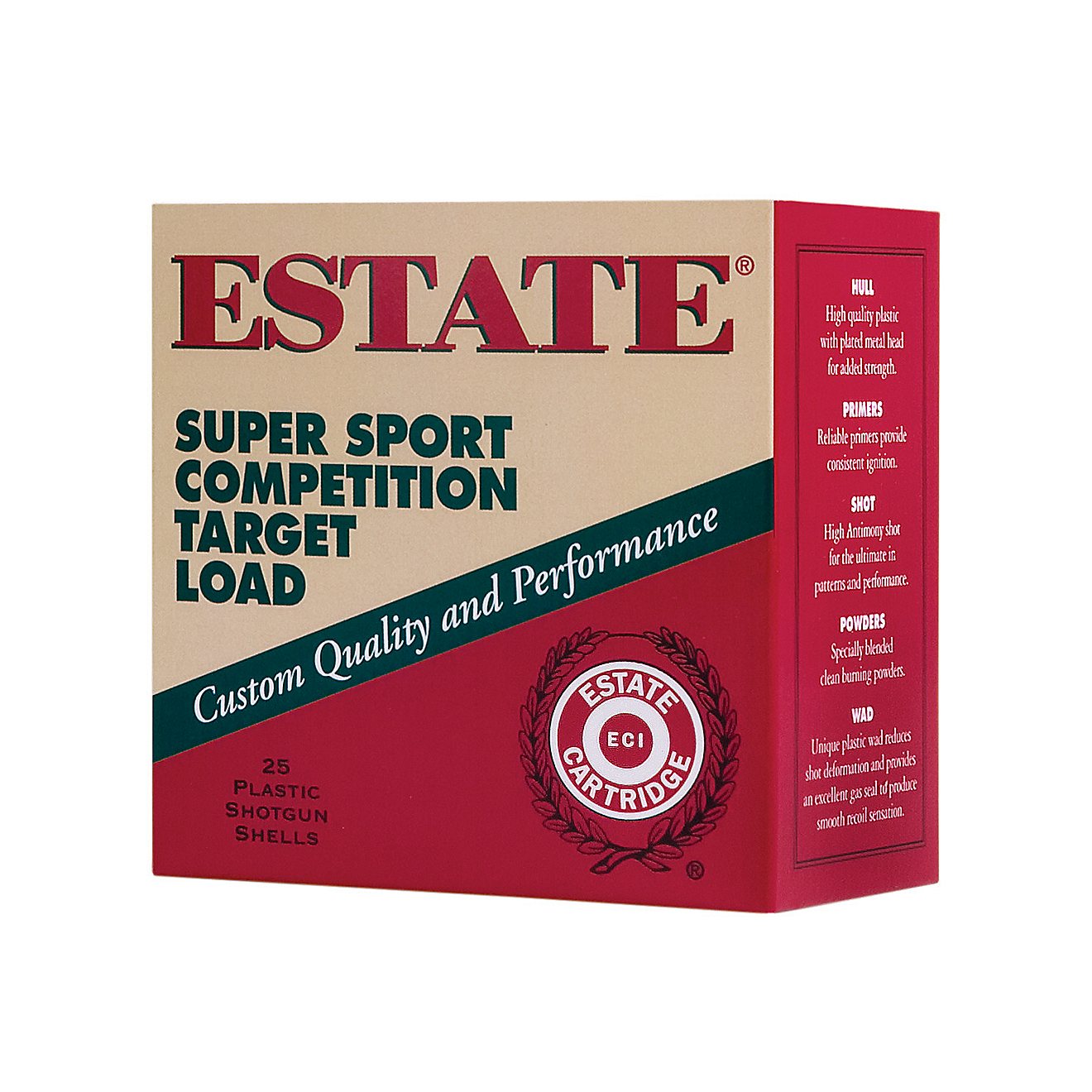 Estate Cartridge Super Sport Competition Target Load 12 Gauge Shotshells - 25 Rounds                                             - view number 1