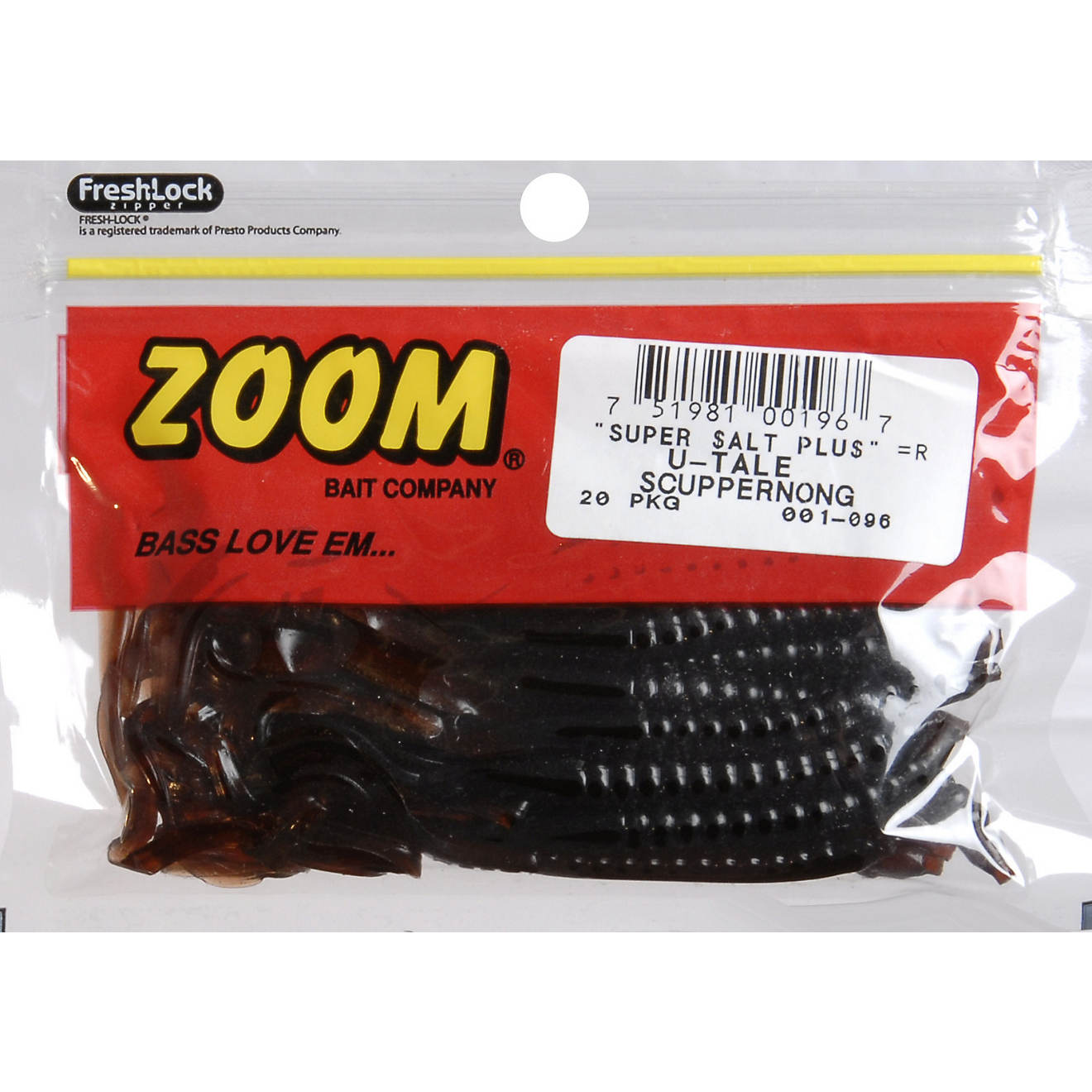 Zoom U-Tail 6" Worm Baits 20-Pack                                                                                                - view number 1