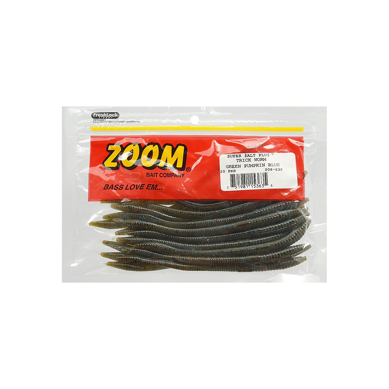 Zoom 6" Trick Worms 20-Pack                                                                                                      - view number 1