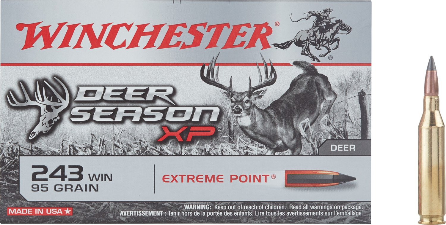 Winchester Deer Season Xp 243 Winchester 95 Grain Rifle Ammunition - 