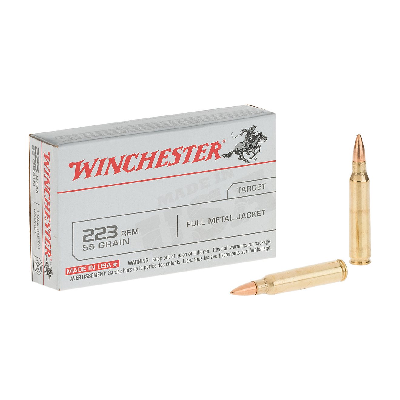 Winchester .223 Remington 55-Grain Centerfire Rifle Ammunition - 20 Rounds                                                       - view number 1
