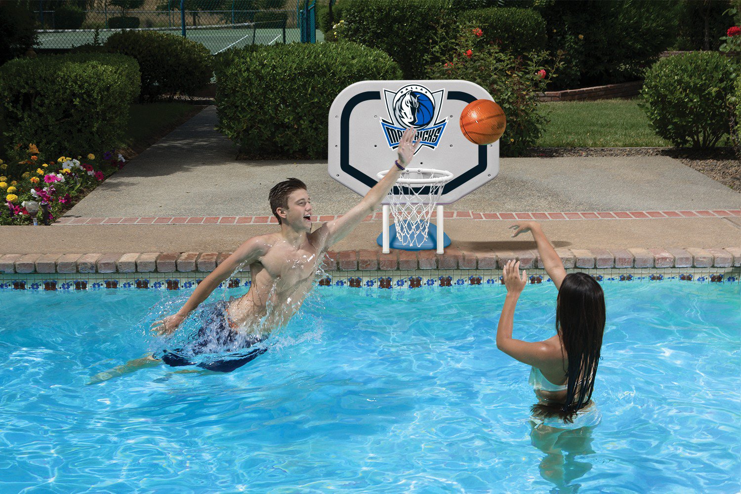 Poolmaster® Dallas Mavericks Pro Rebounder Style Poolside Basketball