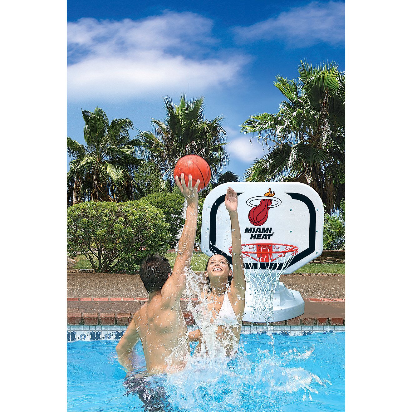 Poolmaster® Miami Heat Competition Style Poolside Basketball Game                                                               - view number 2