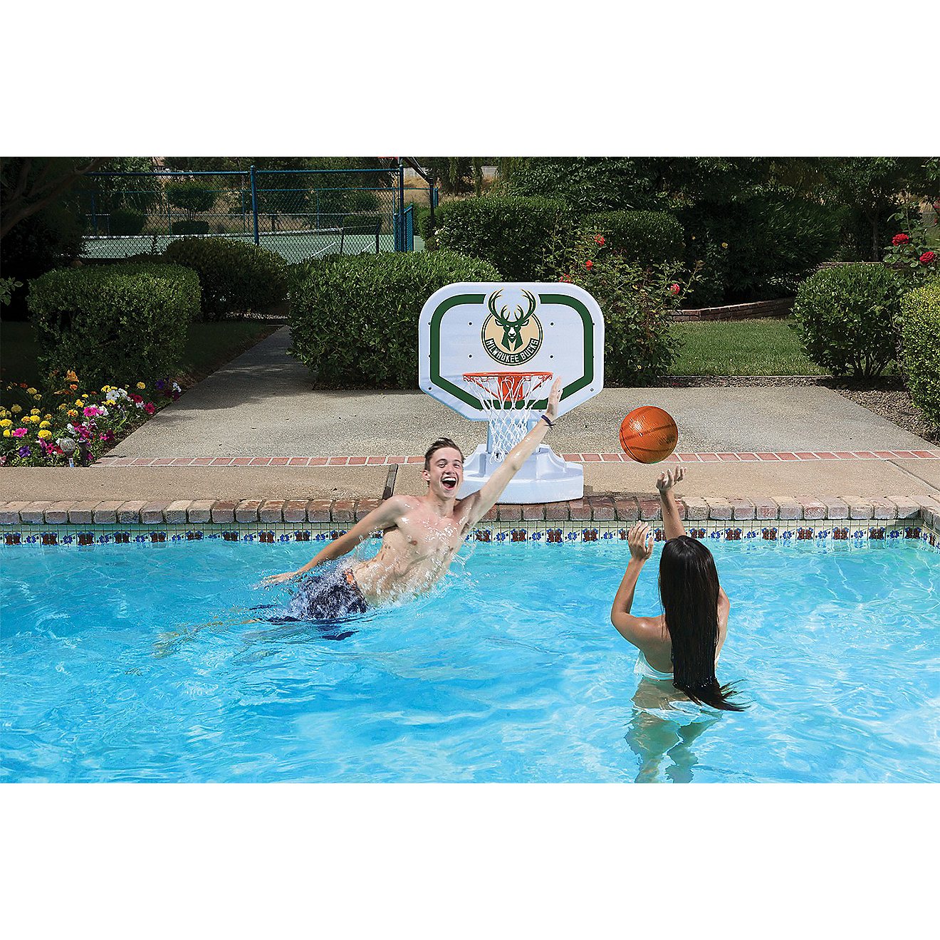 Poolmaster® Milwaukee Bucks Competition Style Poolside Basketball Game                                                          - view number 2