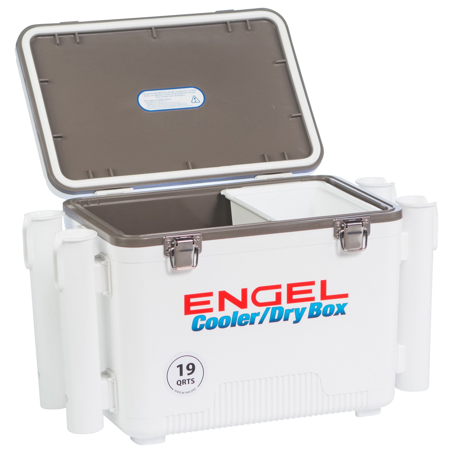 Engel 19 qt. Cooler/Dry Box with Rod Holders Academy