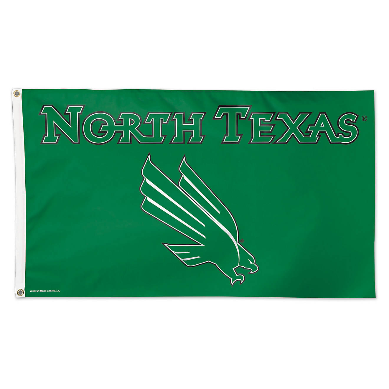 WinCraft University of North Texas 3' x 5' Deluxe Team Flag                                                                      - view number 1