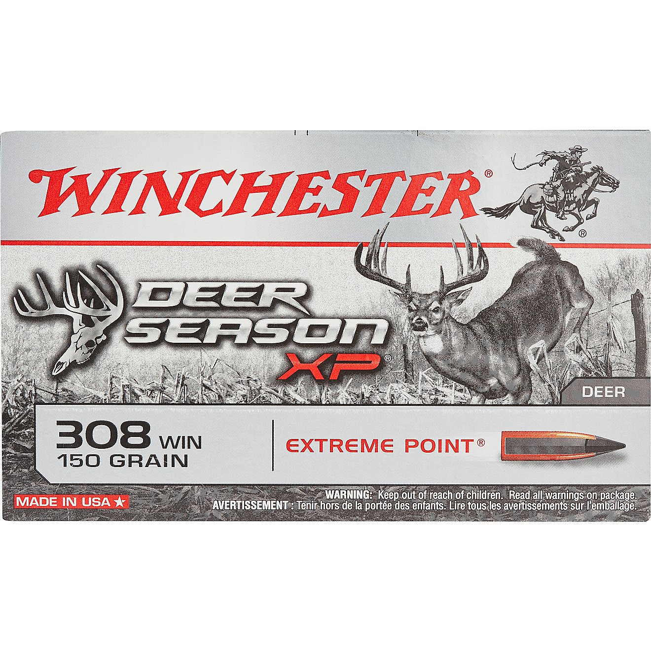Winchester Deer Season XP .308 Win. 150-Grain Centerfire Rifle Ammunition - 20 Rounds                                            - view number 1