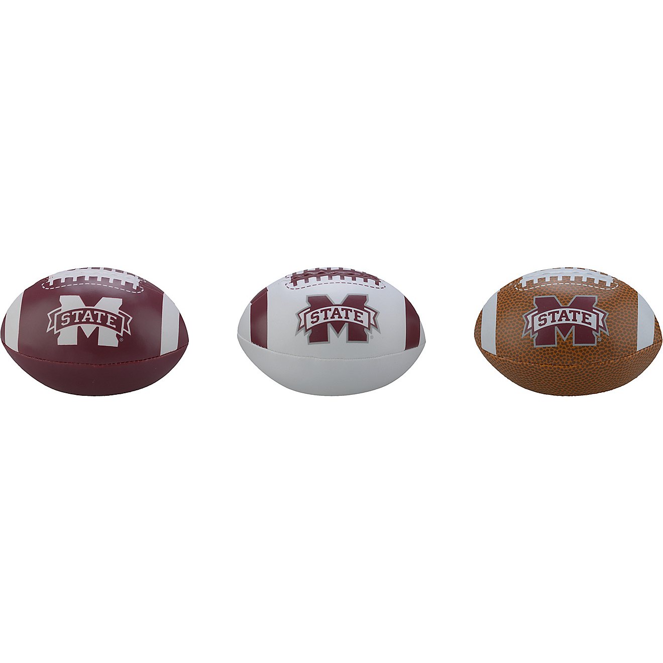 Rawlings® Boys' Mississippi State University 3rd Down Softee 3-Ball Football Set                                                - view number 2
