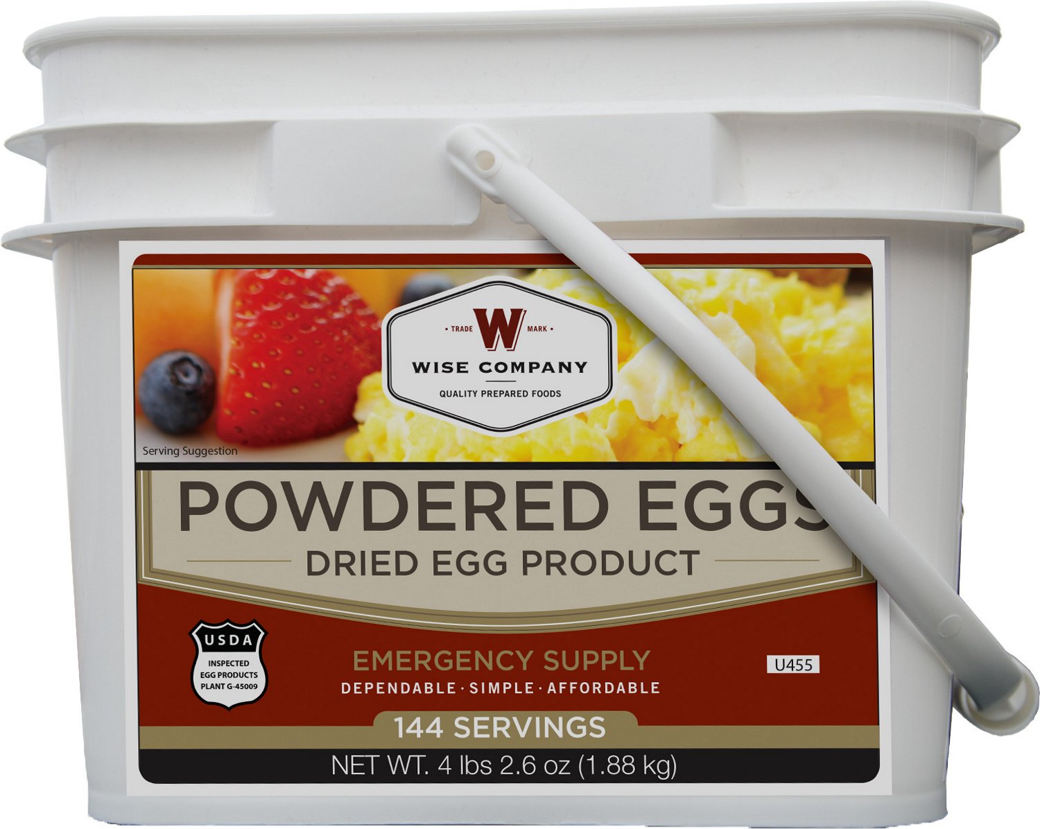 Wise Company 144-Serving Powdered Eggs Bucket                                                                                   