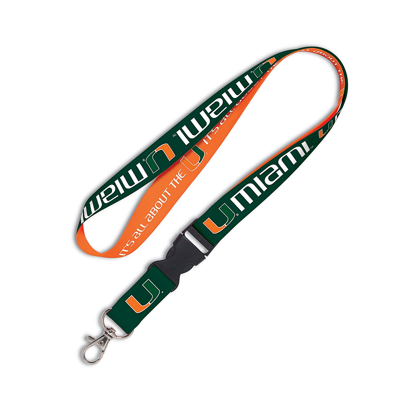 WinCraft University of Miami 3/4" Lanyard with Detachable Buckle                                                                 - view number 1