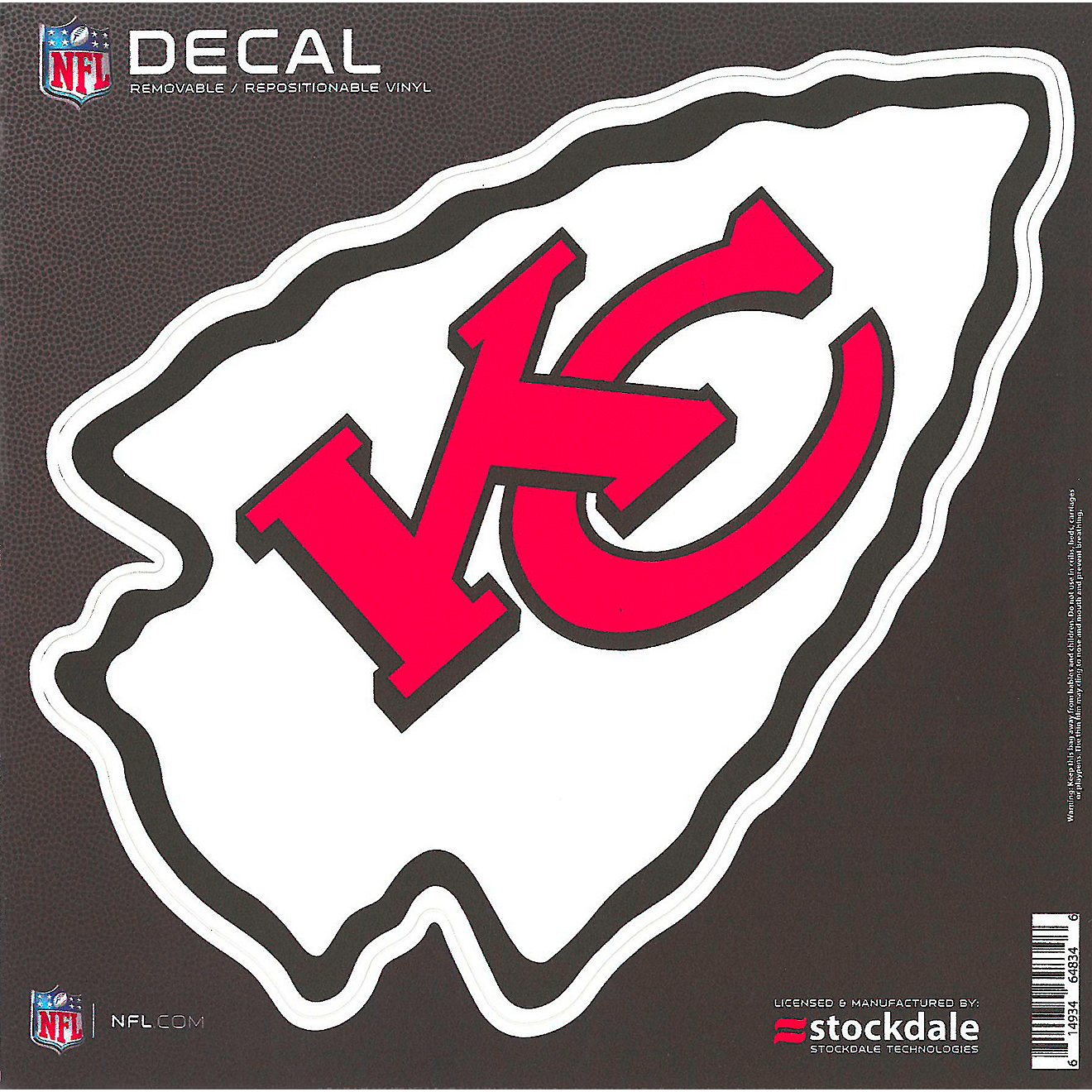 Stockdale Kansas City Chiefs 6" x 6" Decal                                                                                       - view number 1
