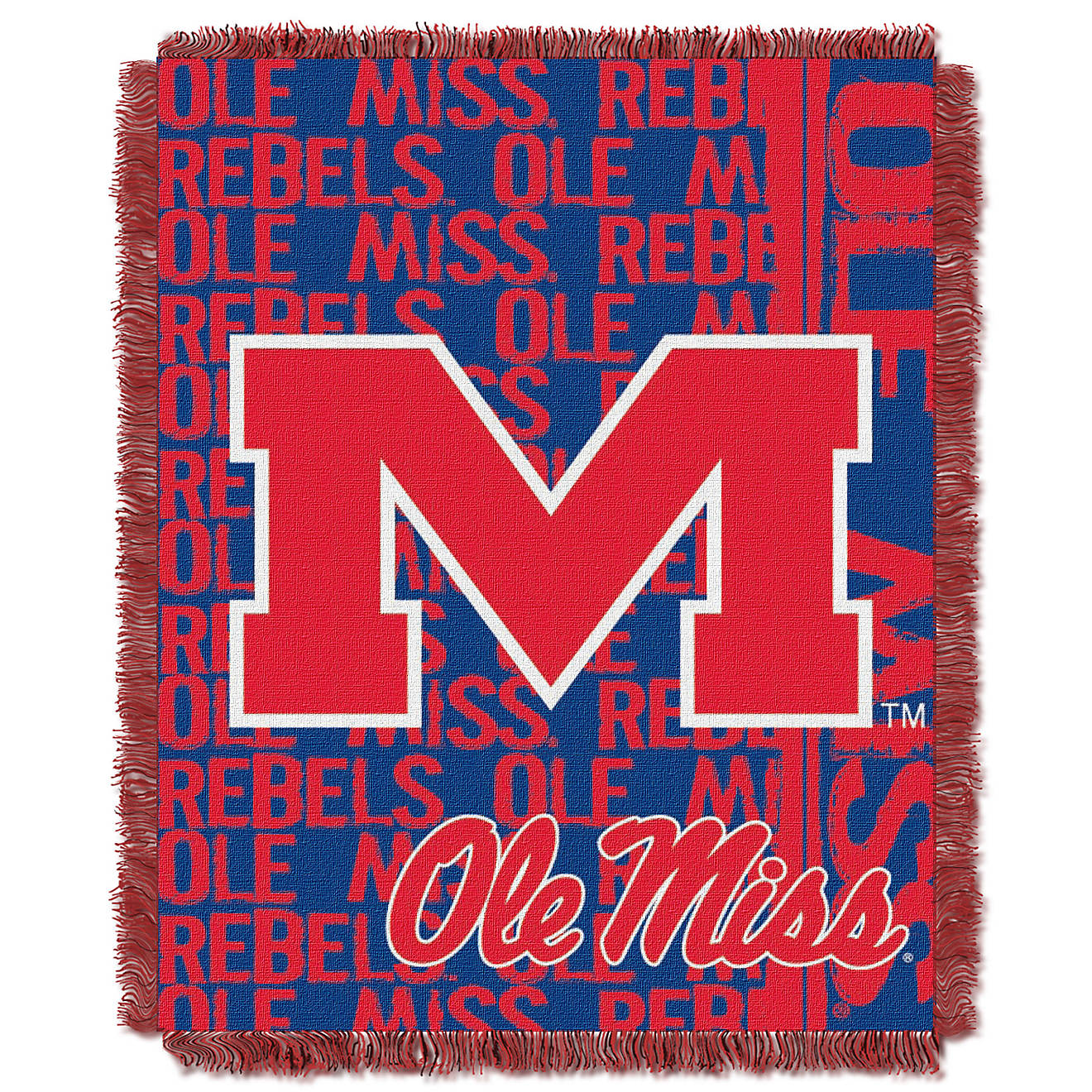 The Northwest Company University of Mississippi Double Play Woven Jacquard Throw                                                 - view number 1