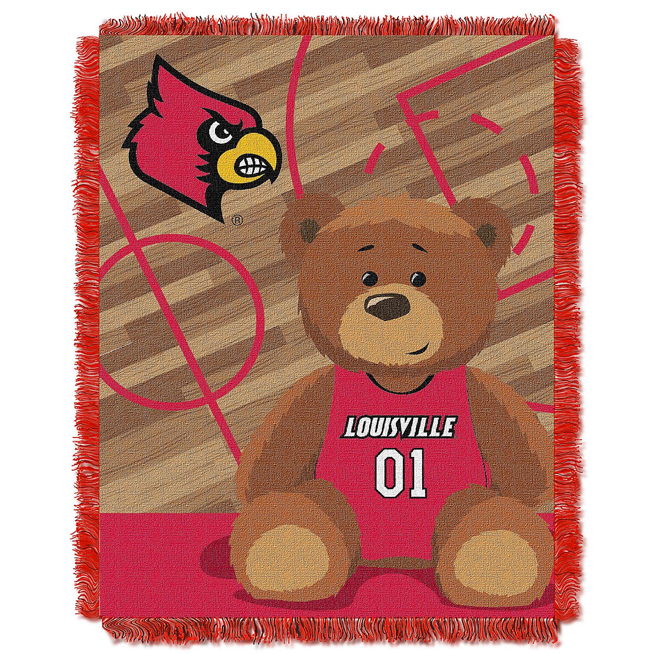 The Northwest Company University of Louisville Fullback Woven Jacquard Throw                                                     - view number 1