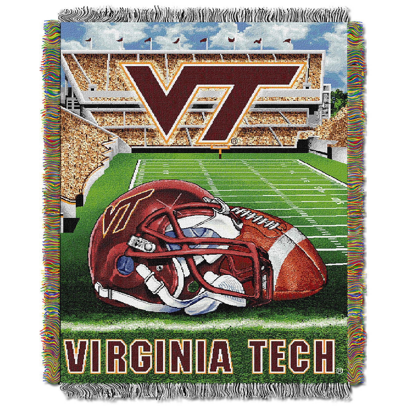 The Northwest Company Virginia Tech Home Field Advantage Tapestry Throw                                                          - view number 1
