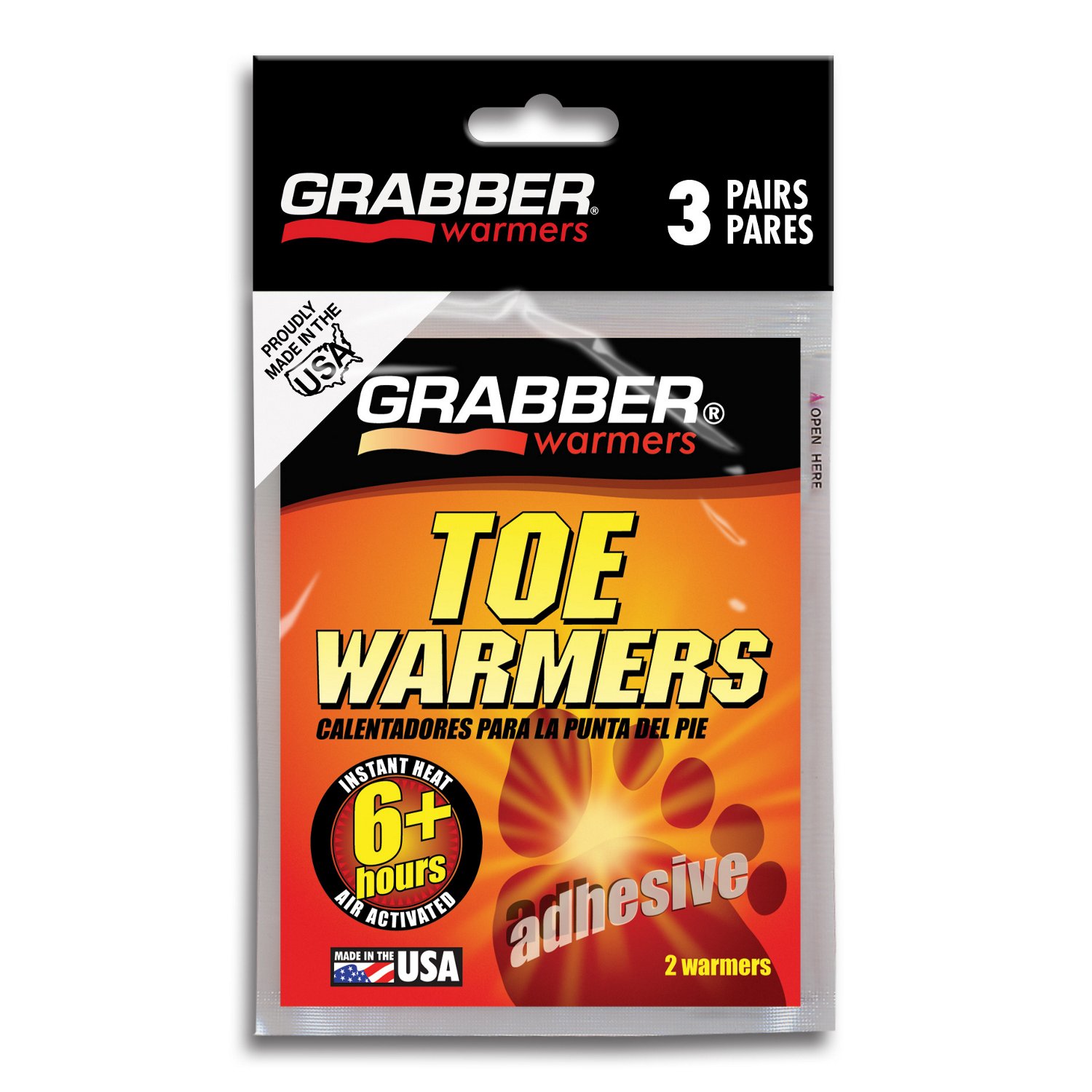 Grabber Toe Warmers 3 Pairs Academy