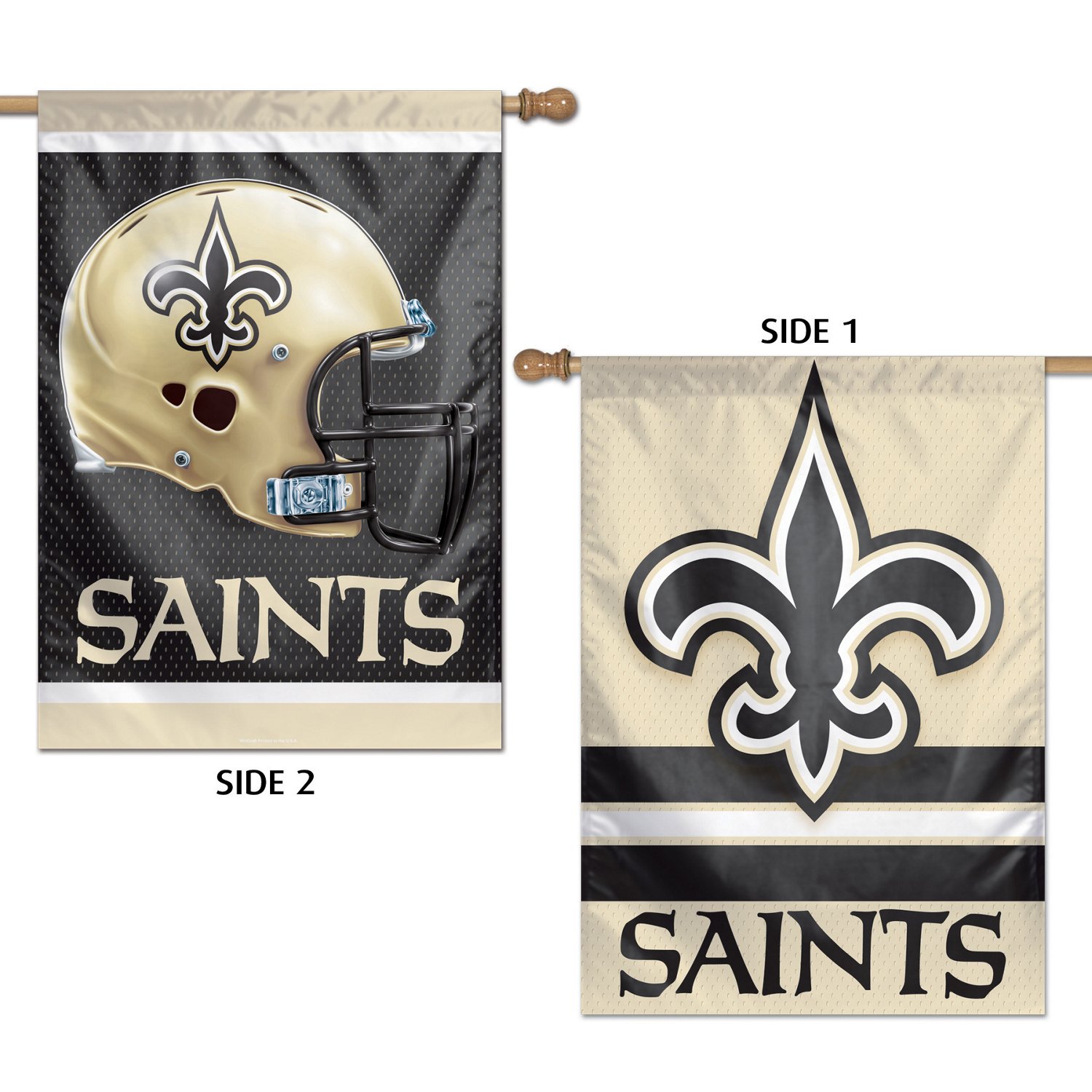 Wincraft New Orleans Saints 2 Sided Vertical Flag Academy