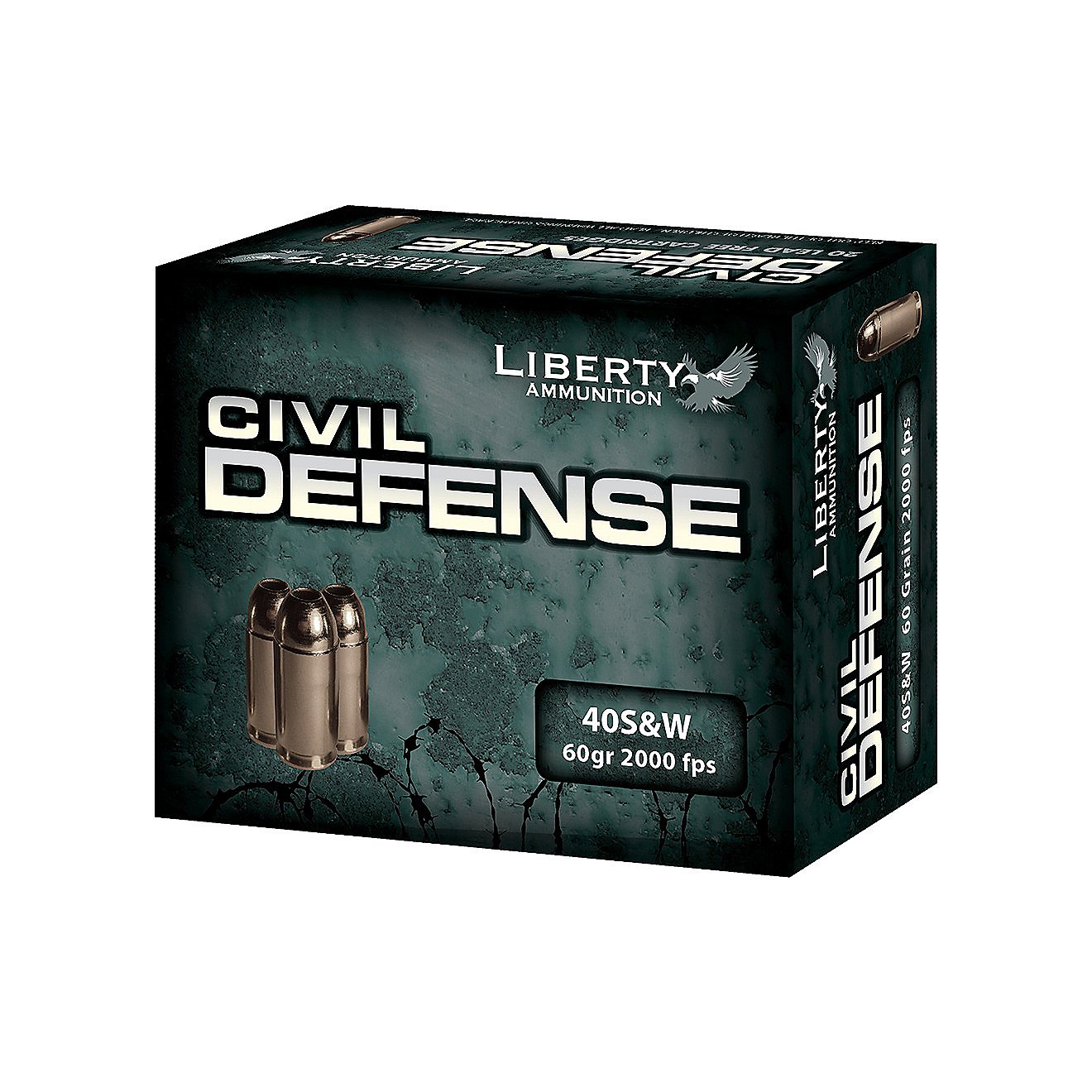 Liberty Ammunition Civil Defense .40 S&W 60-Grain Centerfire Handgun Ammunition                                                  - view number 1