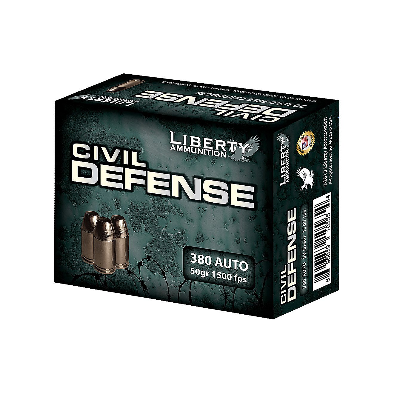 Liberty Ammunition Civil Defense .380 ACP 50-Grain Centerfire Handgun Ammunition                                                 - view number 1