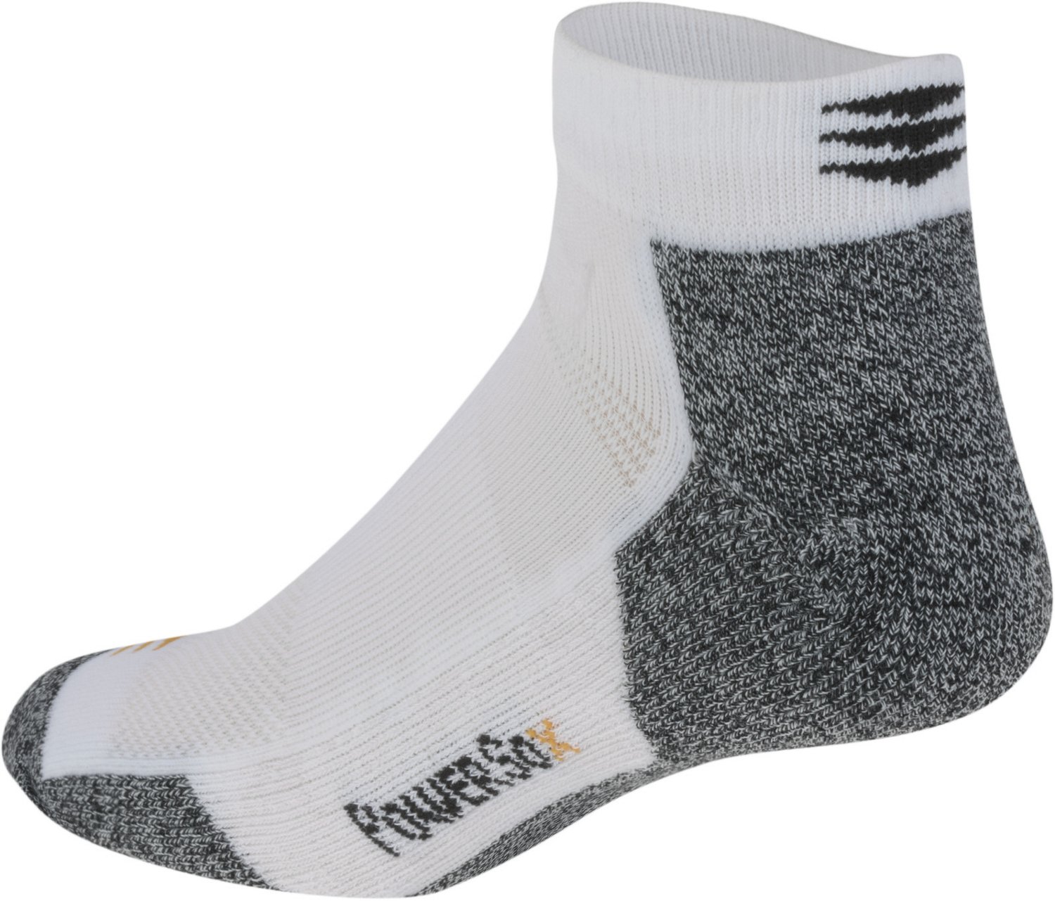 PowerSox Men's PowerLites No Show Socks 3 Pack Academy