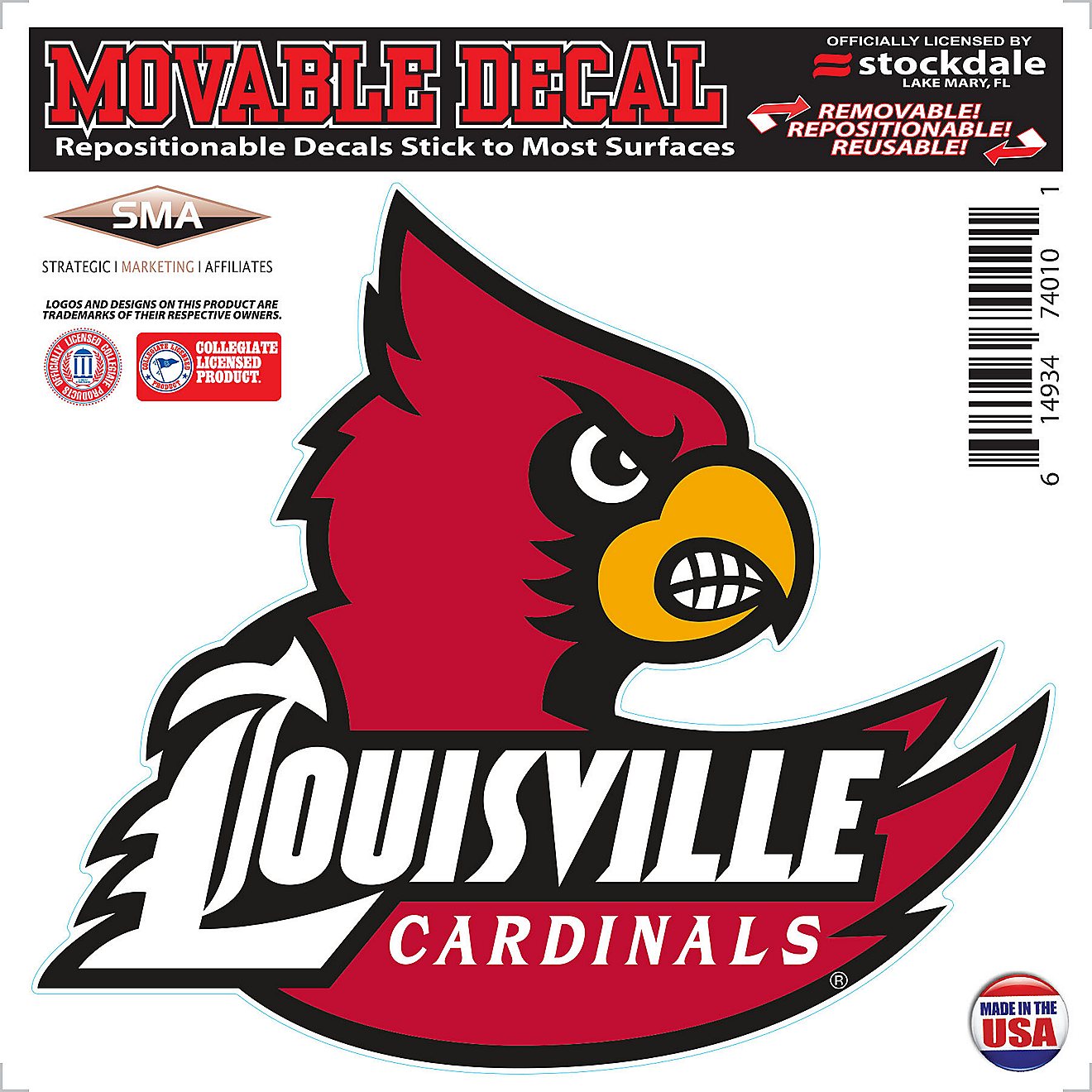 Stockdale University of Louisville 6" x 6" Decal                                                                                 - view number 1
