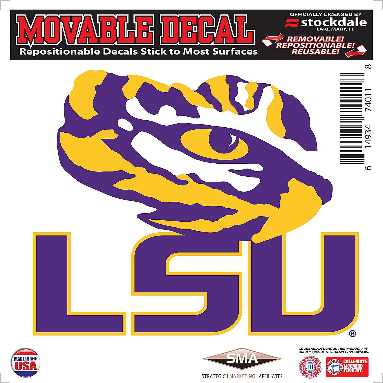 Stockdale Louisiana State University 6" x 6" Decal                                                                               - view number 1