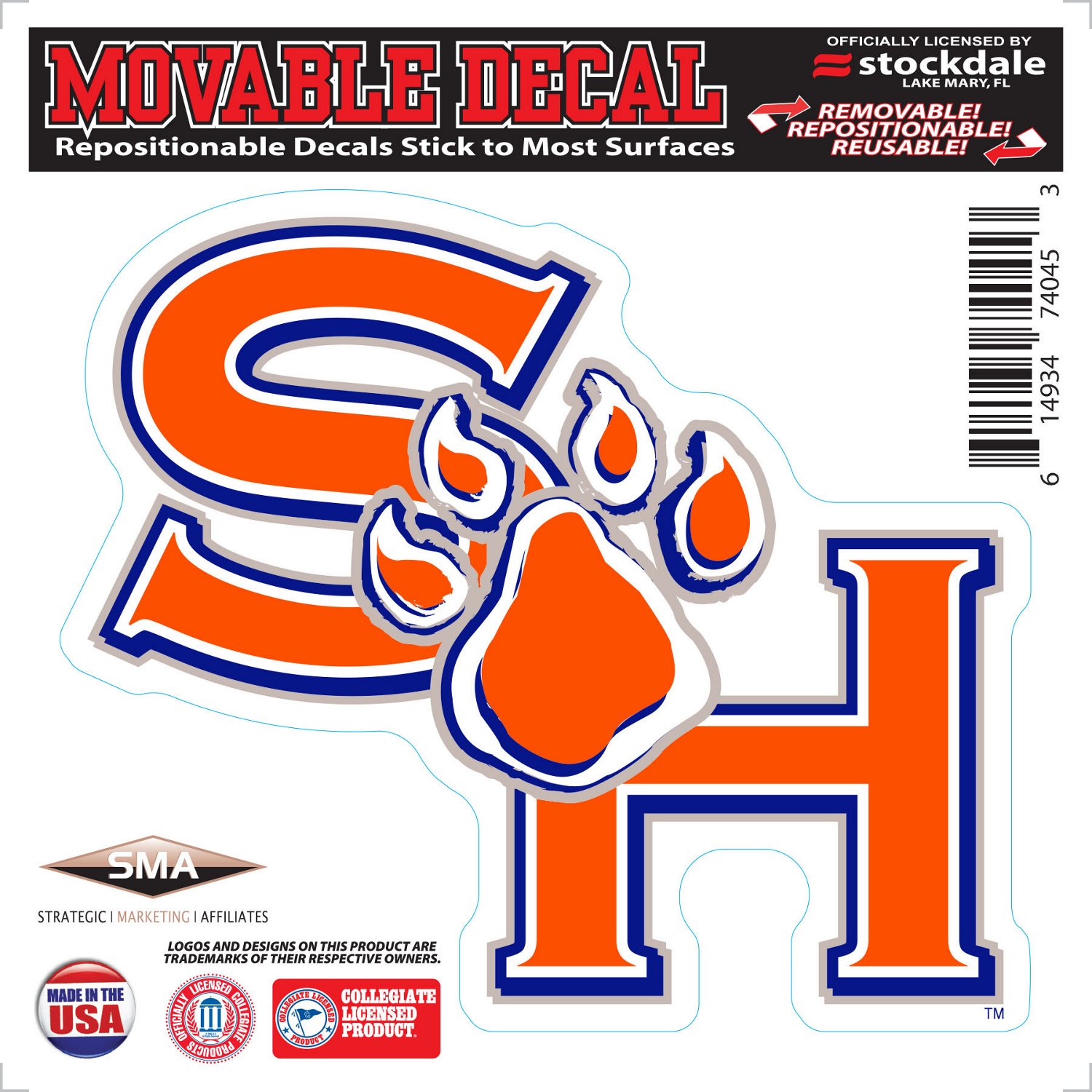 Stockdale Sam Houston State University 6" x 6" Decal Academy