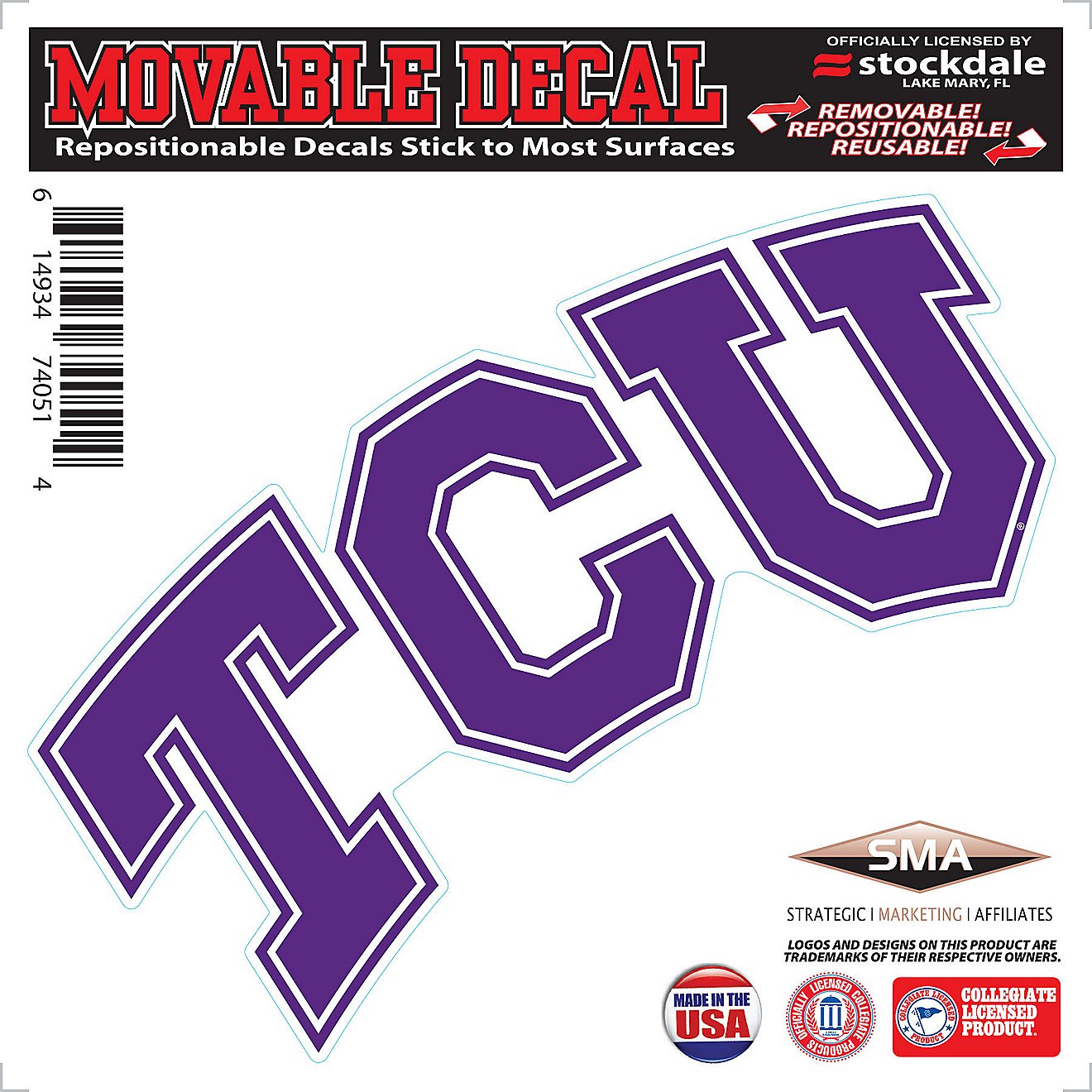 Stockdale Texas Christian University 6" x 6" Decal                                                                               - view number 1