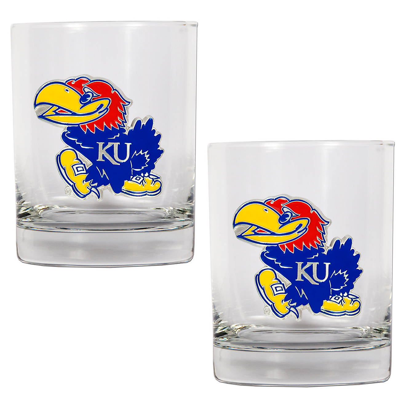 Great American Products University of Kansas 14 oz. Rocks Glasses 2-Pack                                                         - view number 1