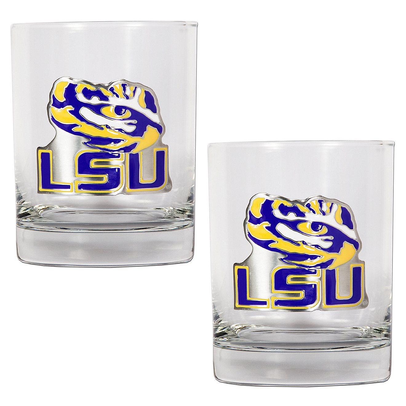 Great American Products Louisiana State University 14 oz. Rocks Glasses 2-Pack                                                   - view number 1