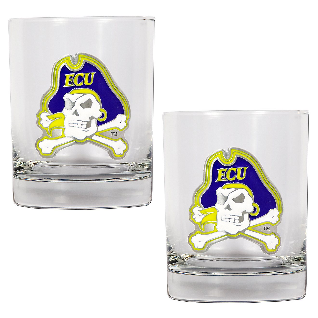 Great American Products East Carolina University 14 oz. Rocks Glasses 2-Pack                                                     - view number 1